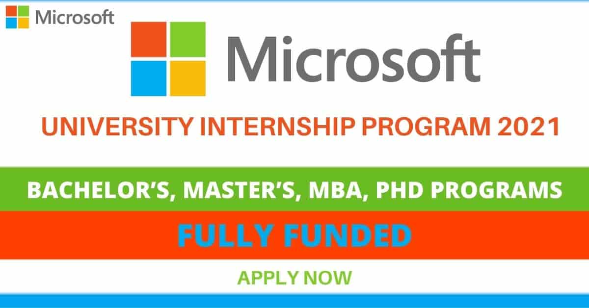 Microsoft Internship Program 2021 - Fully Funded Internships